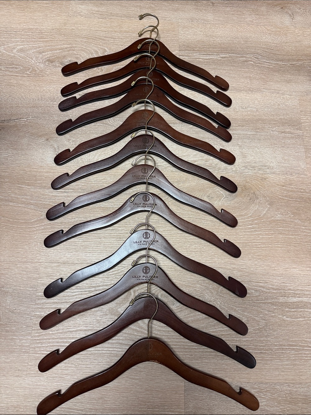 Lilly Pulitzer via Palm beach Wooden Hangers set of 12